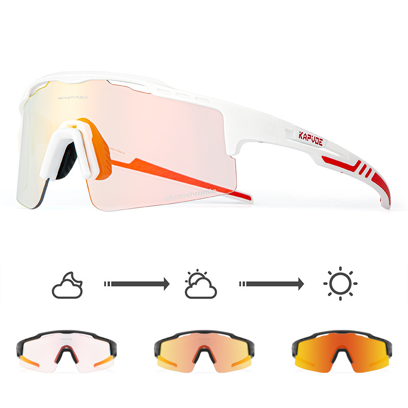 Gafas de Ciclismo Fotocromáticas de TR90, Fotocromático, A prueba de viento, para Ciclismo