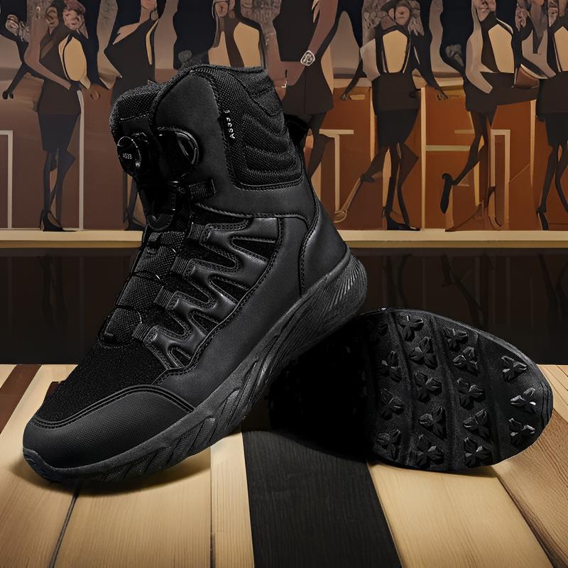 2025 AliExpress Travel One Pinduoduo emitió botas de senderismo al aire libre de gran tamaño transfronterizas botas militares de ayuda media para hombres