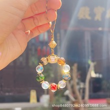 香灰琉璃小五福手机链钥匙扣车挂件五台白塔吊坠多宝转运挂饰景区