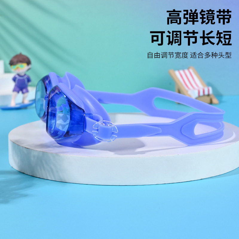 Gafas de Natación Ajustables para Adultos PC Impermeable, Anti-vaho, Ajustable para Natación y Buceo
