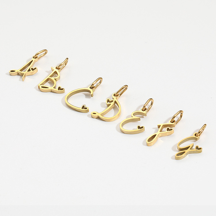 4g Weight Pendant Jewelry Making Type 10mmKS115067-Z Jewelry Making Size 14K Gold Plated Plating Material 1 Piece Quantity 304 Stainless Steel Material Letter Pattern Simple Style Style 1 Piece 10mmKS115067-Z 316 Stainless Steel 14K Gold Plated Letter Polished Pendant 6