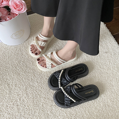 Stylish Non-slip One-piece Angelic Thick-soled Summer Slippers Hot Sale Cross-border New Arrival Popular Slippers for Women Outdoor Wear