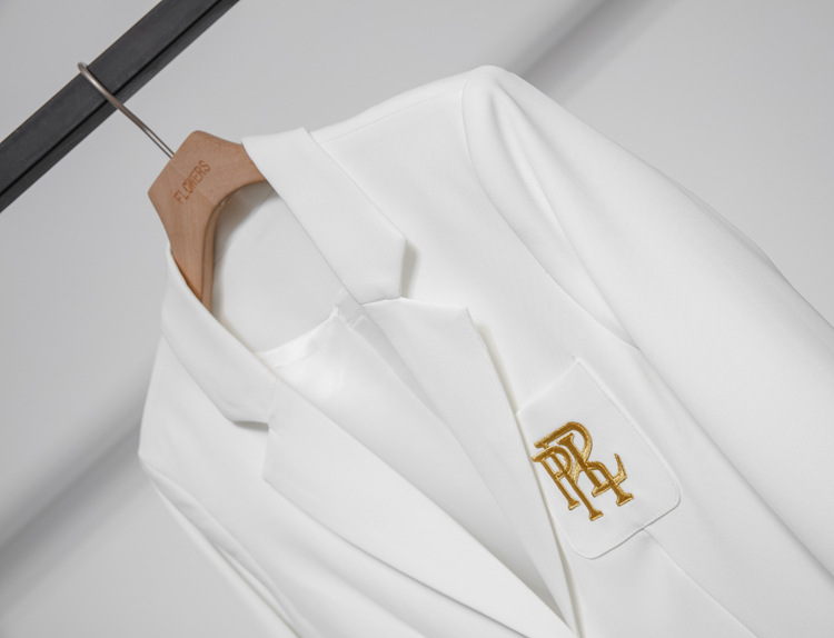Women's Clothing white college style slim high end small fashion suit_voghion.com