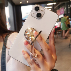 手機扣支架女款個性創意滿鑽愛心飾品多功能旋轉支撐架便攜式後殼