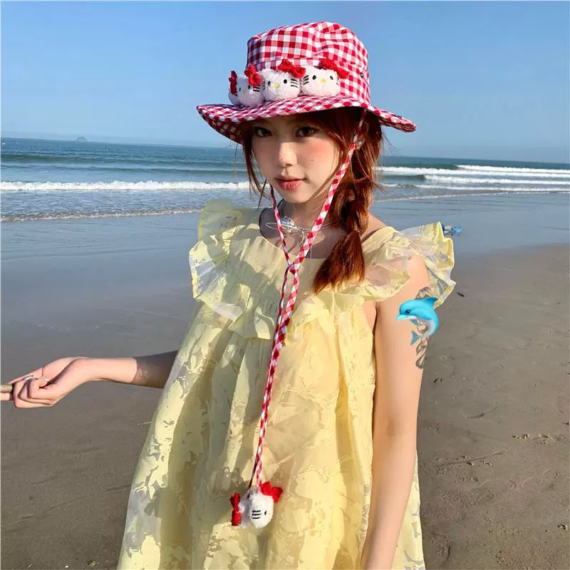 Hello Kitty, cute summer universal sun hat