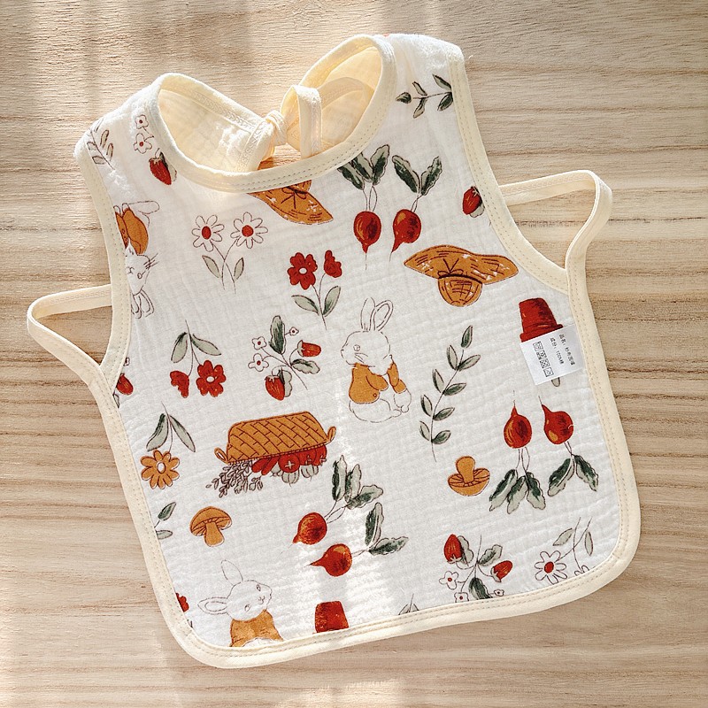 Babecera de algodón para bebés y bebés, toalla de saliva impermeable, toalla de almohadilla de leche anti-vomitación, bolsillo de comida, otoño y invierno