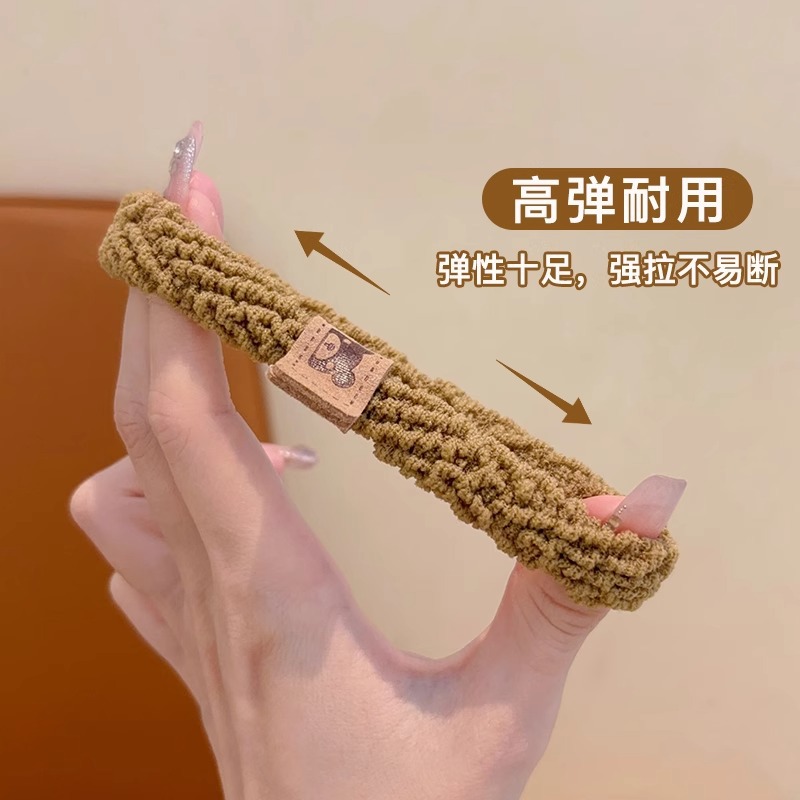 Niños de color café leche de banda de goma de alta elasticidad anillo de cabello de niña corda de cabello gruesa y gruesa corda de cabello duradera