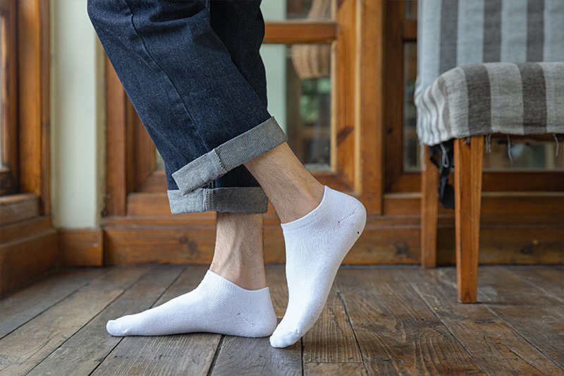 Calzini invisibili autunnali e invernali da donna, calzini in cotone, suole in spugna spessa, tinta unita, calzini invisibili da barca, studenti, calzini casual bassi_voghion.com