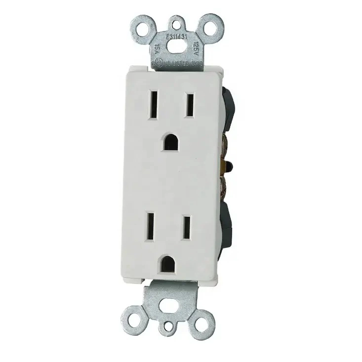 UL сертифицированная розетка-выход NEMA5-15R15A125V декоративная двусловная розетка с защитной вставкой/перекрытием