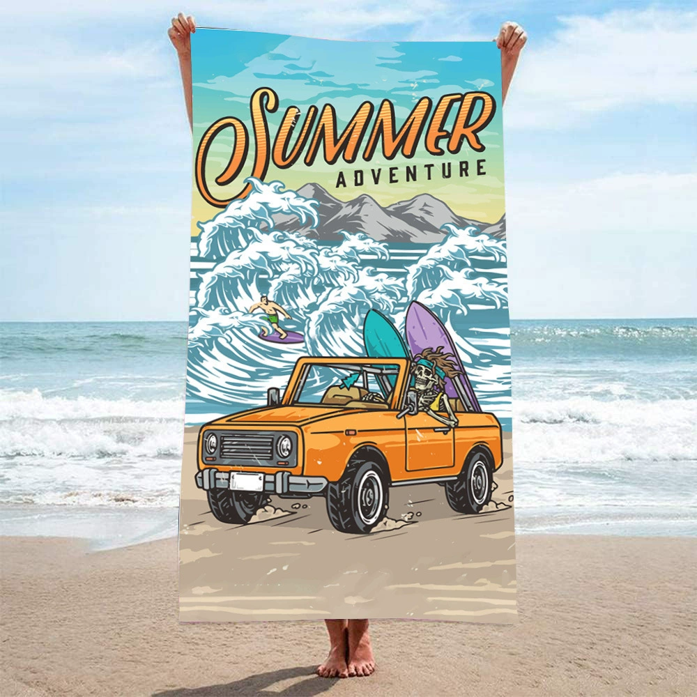 Quick dry double-sided beach cartoon cute bath towel, (Physicals), Amazon