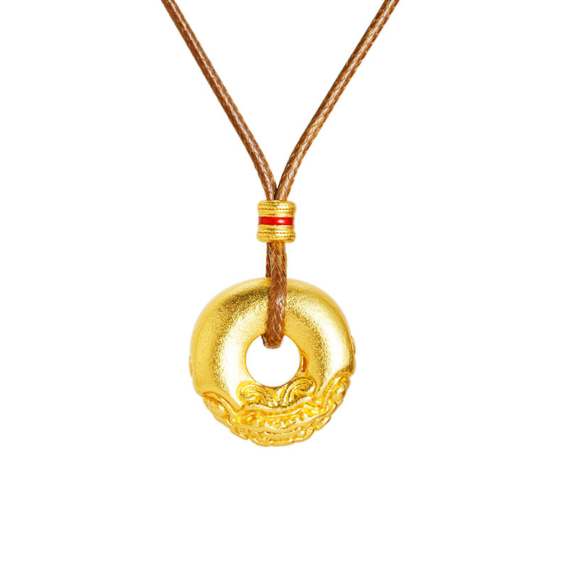 Sha Jinxiang Yunxiang Ping An hebilla collar de tendencia nacional de moda femenina universal alta sensación de joyería retrógrada rica al por mayor