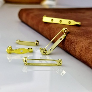 28mm safety pin European standard nickel-free gold copper inspection pin is not easy to fade suitable for DIY gold corsage pin