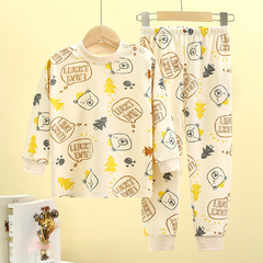 兒童內衣套裝春秋新款秋衣秋褲男童長袖兩件套女寶寶內衣褲彩棉