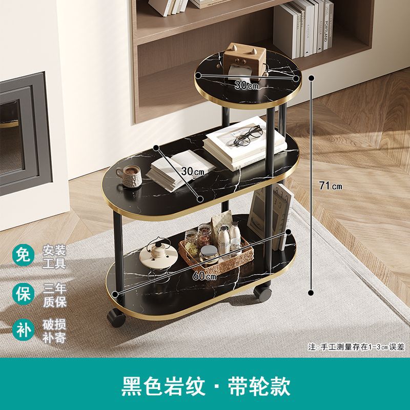 Salón de estar de madera sólida sofá móvil tablero de té pequeño tipo de casa mesa estrecha dormitorio casero gorras estante de ropa