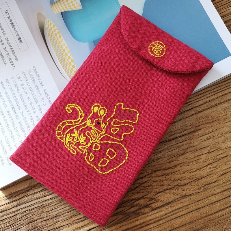 Nuevo bordado hecho a mano DIY bolsa de teléfono móvil de estilo europeo tridimensional bordado material de la tela paquete kit principiante