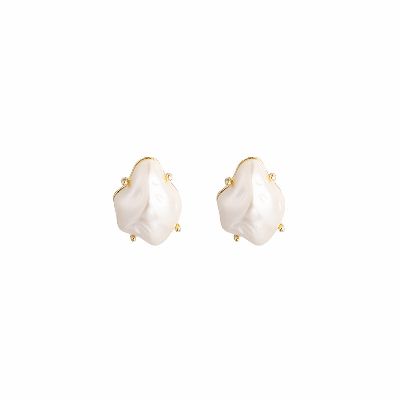 1 Paire Style Simple Géométrique Alliage Placage Perles Artificielles Femmes Boucles D'oreilles display picture 7