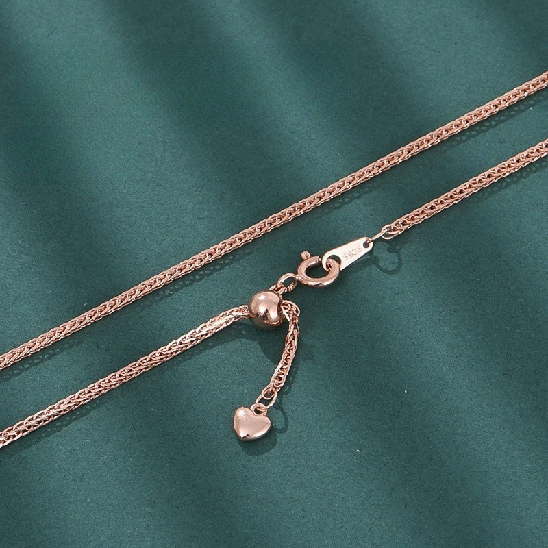 두꺼운 1.3mm 로즈 골드 45cm