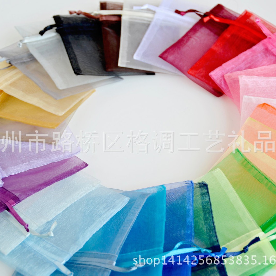 厂家现货10*15CM透明欧根纱 雪纱 珍珠纱包装 手工皂 饰品收纳袋