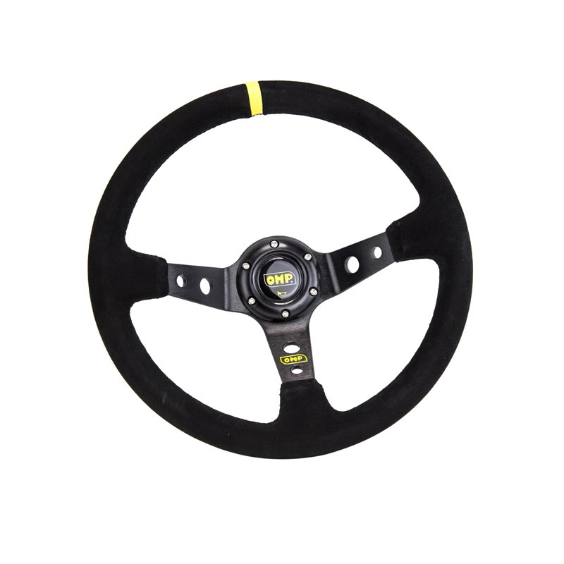 In-Stock Wholesale Omp Black Suede Deep Concave Classic Racing Steering Wheel Car Steering Wheel