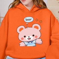 国境を越えた貿易かわいい漫画のクマのプリントの女性用フード付きスウェットシャツtemu wish Amazon one