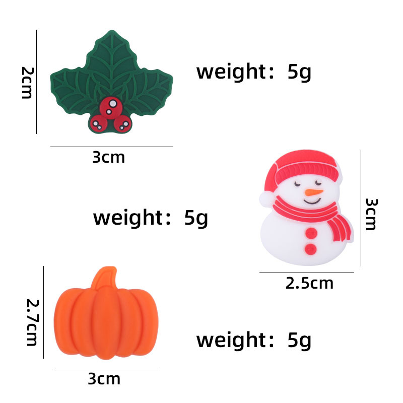 Bebé de Navidad serie de cuentas de silicona DIY creativo pezón anti-gota cadena bebé molar mordedor pulsera pequeños accesorios