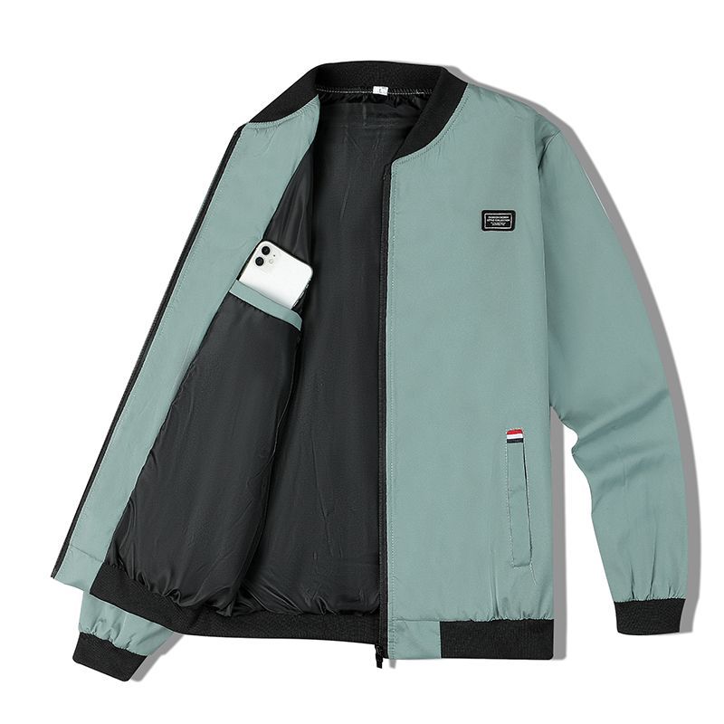 Scissors Stone Spring Men's Outerwear Korean Style Trendy Slim Fit Jacket Men's Baseball Uniform Casual Handsome Trench Coat Versatile Thin