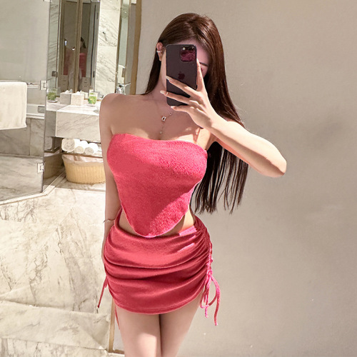 2024 new swimsuit female sexy bikini bikini three-piece Korean ins split internet celebrity swimsuit