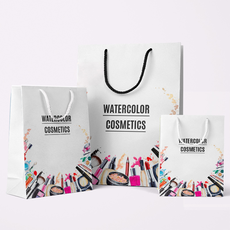 定制纸袋购物袋白卡黑卡尺寸颜色定制厂家手提袋定制