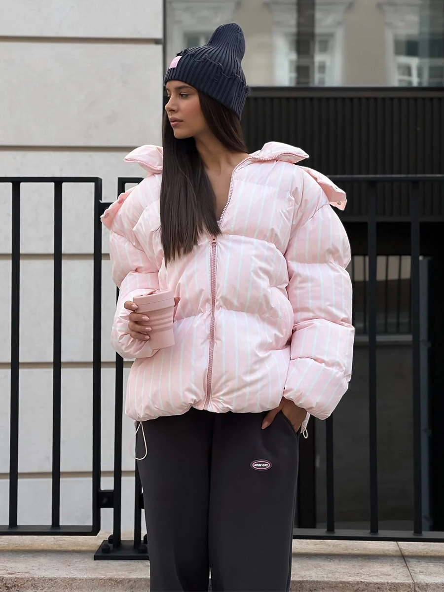 2026 invierno nuevo estilo de moda cálida de algodón cálido personalidad suelta ropa de algodón