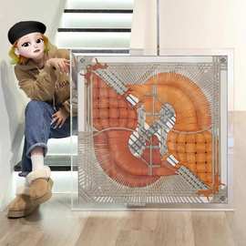 丝巾装饰画轻奢高级感客厅玄关挂画高档大气餐厅法式奶油风壁画