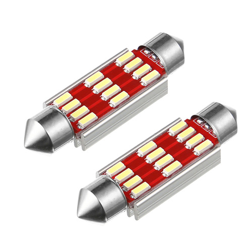 亚马逊热销 汽车led车顶灯 双尖 4014 31/36/39/41mm 解码 阅读灯