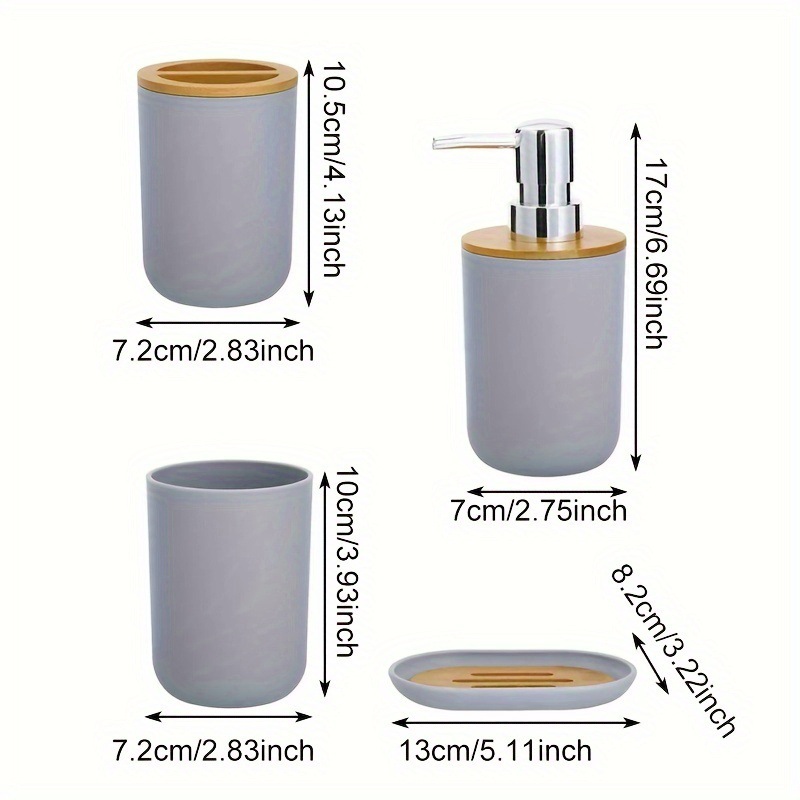 Black Bathroom Kit 4pcs/Set Lotion Botella Toothbrush cepillo de dientes transfronterizo