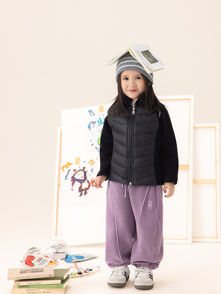 Uniforme escolar artefacto Xie Jin lana ropa de invierno para niños abrigo de niñas 2025 invierno nuevo niño cuello 90 chaqueta de pluma ligera image 5