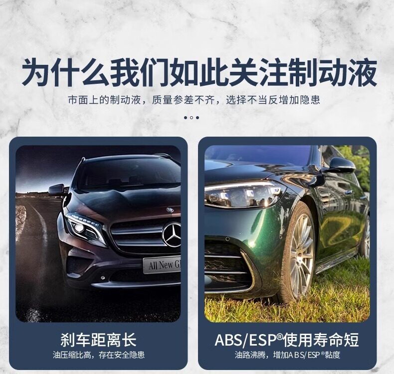 Mercedes-Benz 4S Same-Model Dedicated Brake Fluid Dot4 Plus Original Factory Product Suitable for Gl/C/E/Ml/S-Class Brake Fluid
