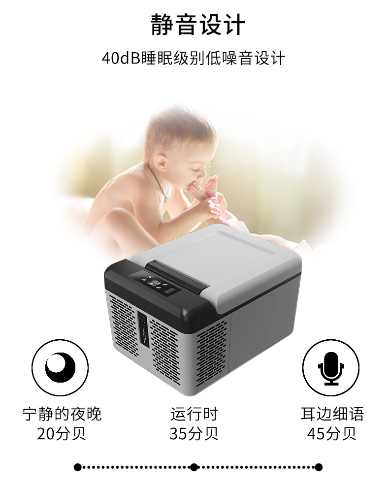 Universal Car Refrigerator for Trucks and Home Use, Dual-Purpose Car Refrigerator Ice Tiger 12V 24V 220V Global Voltage