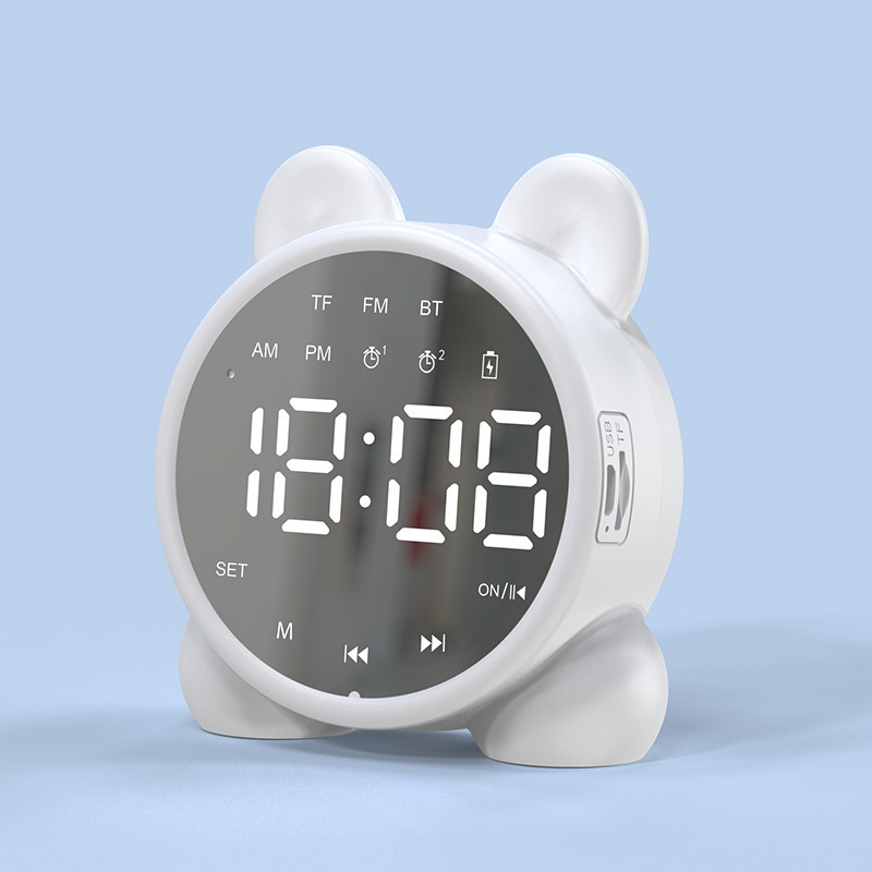 工場プライベートモデルP1多機能bluetoothスピーカー時計鏡面スピーカーミニカードギフト目覚まし時計カードオーディオ|undefined