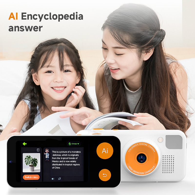 New Smart Ai Camera Kidsren's Portable Cute Popular Ai Camera Smart Early Education Enlightenment Toy Camera