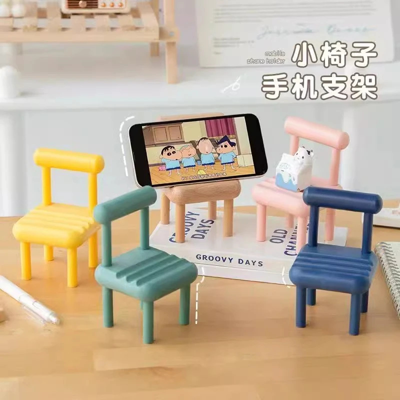 Six Pieces [Newcomers Get 0.01] Small Stool Phone Holder Cute Desktop Decoration Trendy Gift Chair Ornament