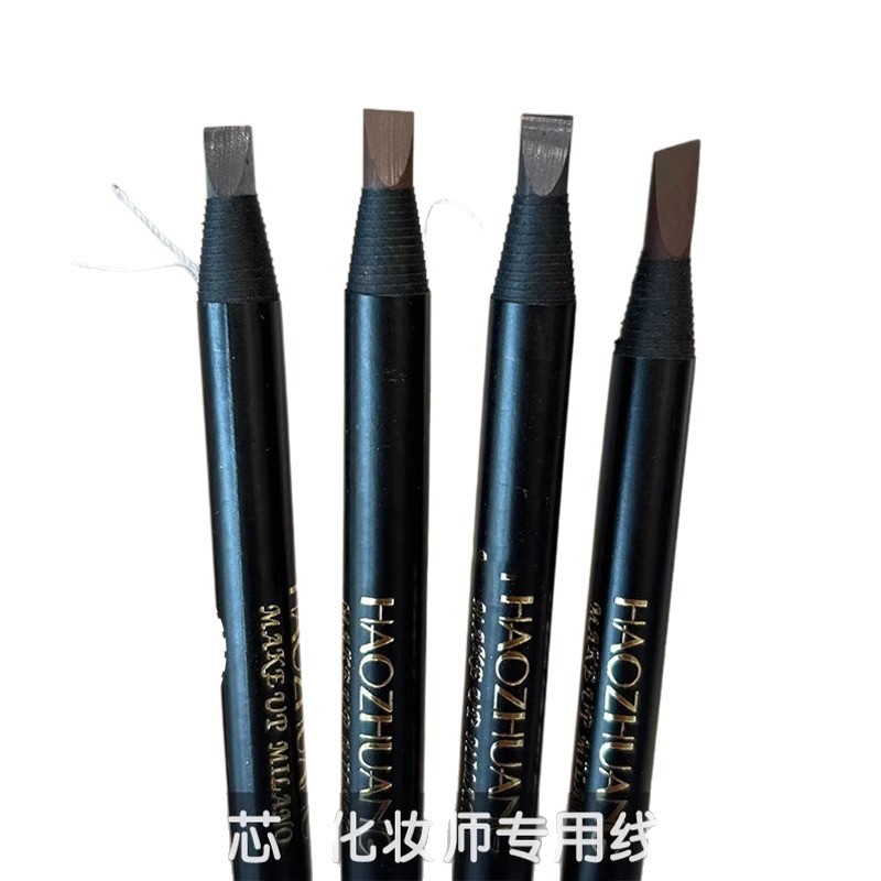 Buen maquillaje, lápiz de cejas, cuchillo de cejas, impermeable y a prueba de sudor, de larga duración, sin dejar de color, raíz de núcleo duro, línea clara, lápiz de cejas salvaje