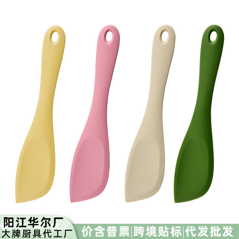 In-Stock All-In-One Silicone Spatula Chocolate Cream Mixing Knife Scraper Cake Baking Tool Butter Scraper
