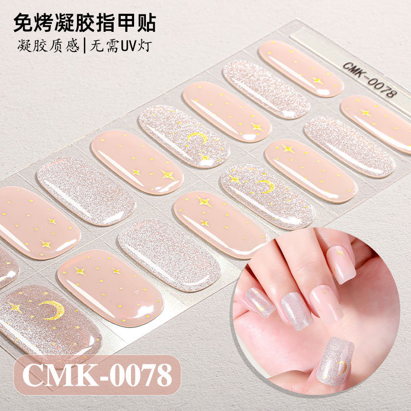 Zhengxiang 追跡ライト小型電球キャットアイノーベーク NO UV ネイルステッカークロスボーダーフラワーチェック柄水玉ジェルネイルステッカー|undefined