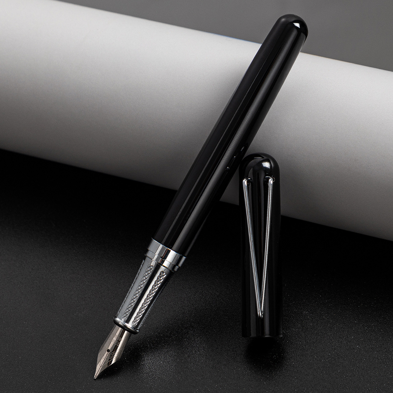 En stock venta al por mayor metal negocio pluma adulto caligrafía práctica regalo 0,5mm pluma imprimible logo