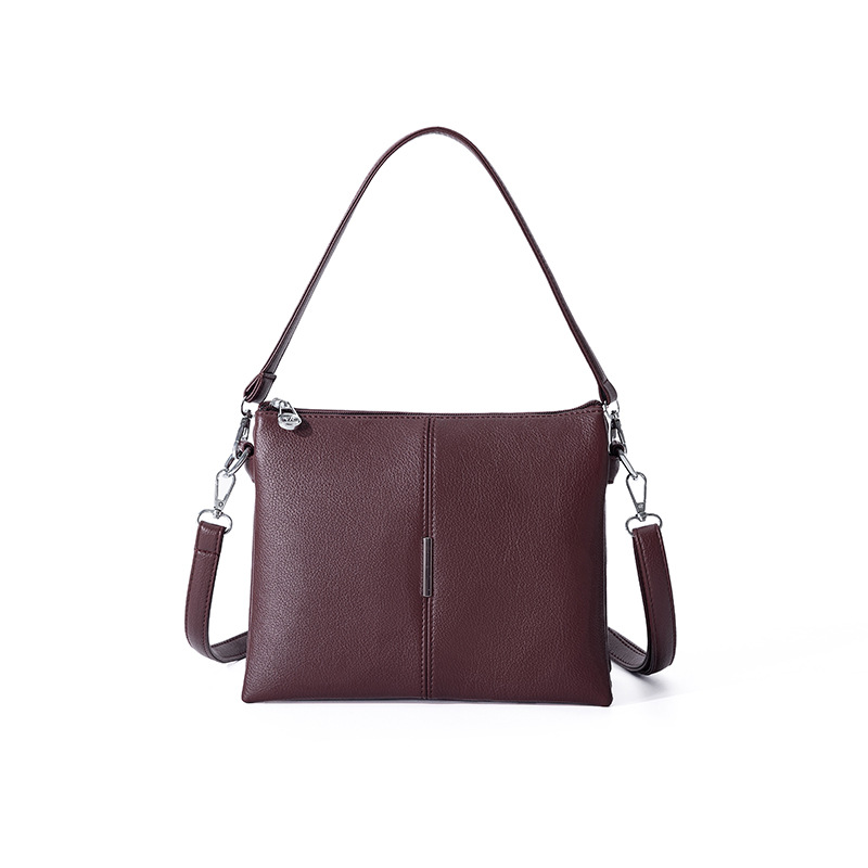 Bolso transfronterizo de gran capacidad, bolso de hombro de mujer, bolso de mano, bolso de brazo con cremallera cuadrada de tres capas de cuero PU image 10