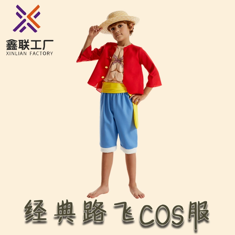 Косплей костюм (One Piece Luffy) набор соломенной шляпы, размеры для детей и взрослых, набор из 5 предметов