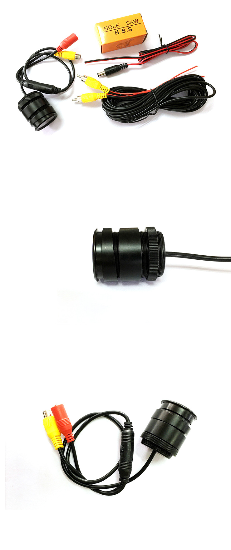 28mm Hole-Punching Reversing Camera, Perforated Infrared Adjustable Rearview, High-Definition Night Vision Car Camera