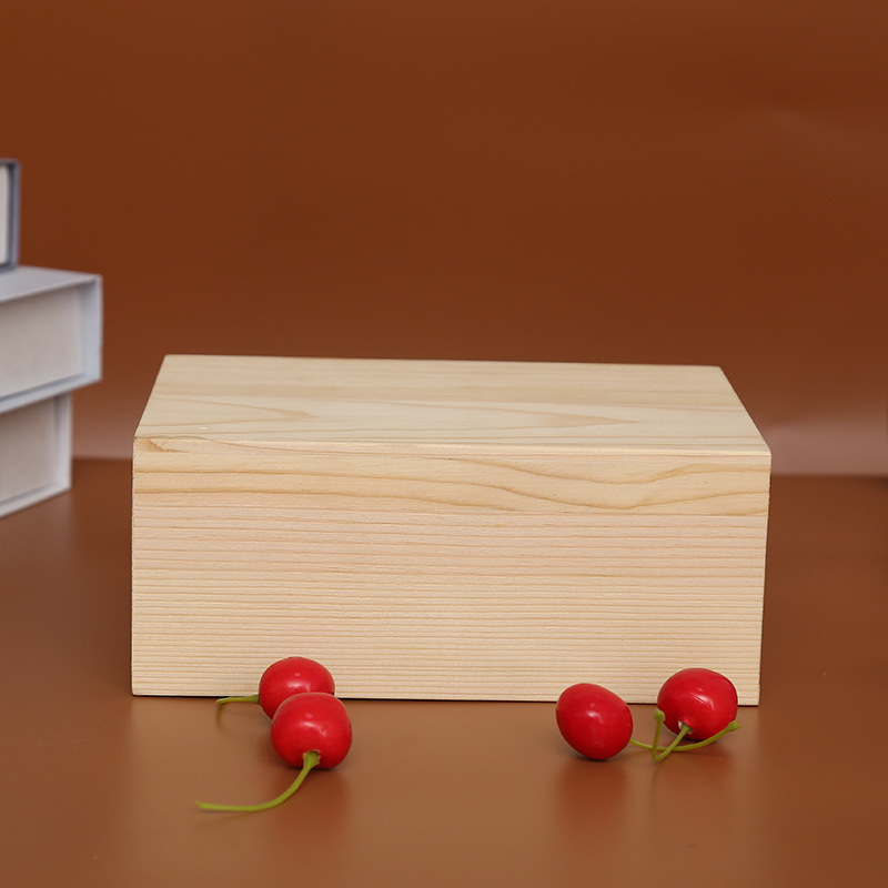 桌面储物木盒松木实木空盒木制方形礼品木盒木质收纳盒饰品包装盒