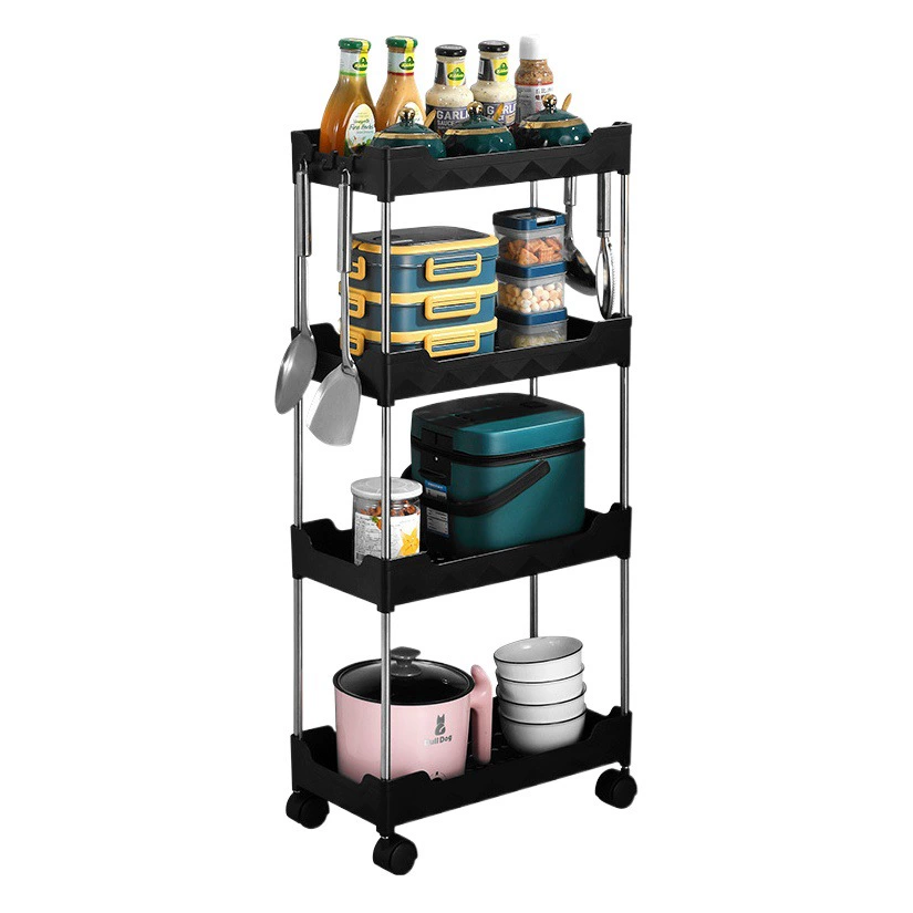 Полка для подставки для небольших тележек для размещения мусора Многослойная техника для хранения в общежитии
