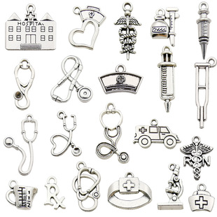 1 Medical series alloy jewelry accessories Creative DIY retro necklace bracelet small pendant material package