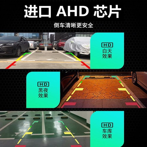 Car with 4 5-pin pinhole streaming rearview camera with reverse image for high-definition 1080P