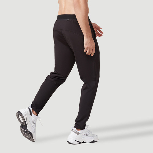 New style knitted sports pants for men, loose straight multi-pocket fitness training high-elastic breathable quick-drying running trousers